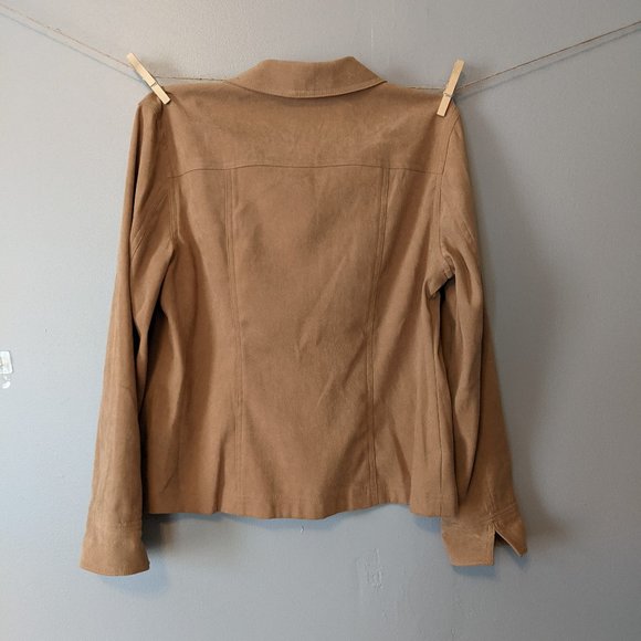 JM Collection Petite Faux Suede Jacket Size 4P - Picture 4 of 8